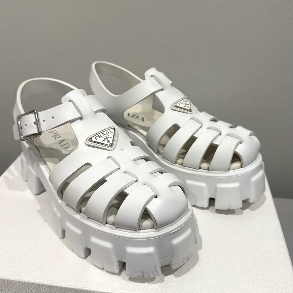 Prada Rubber Monolith sandals - Picture 12 of 15